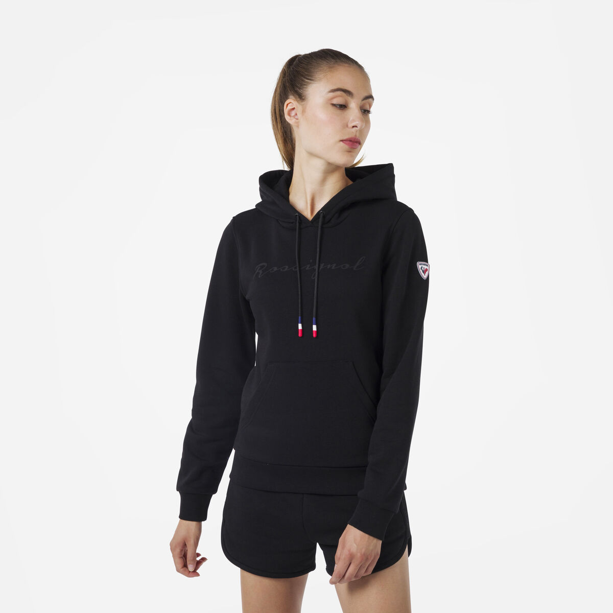 Rossignol Women's hooded logo fleece sweatshirt Black