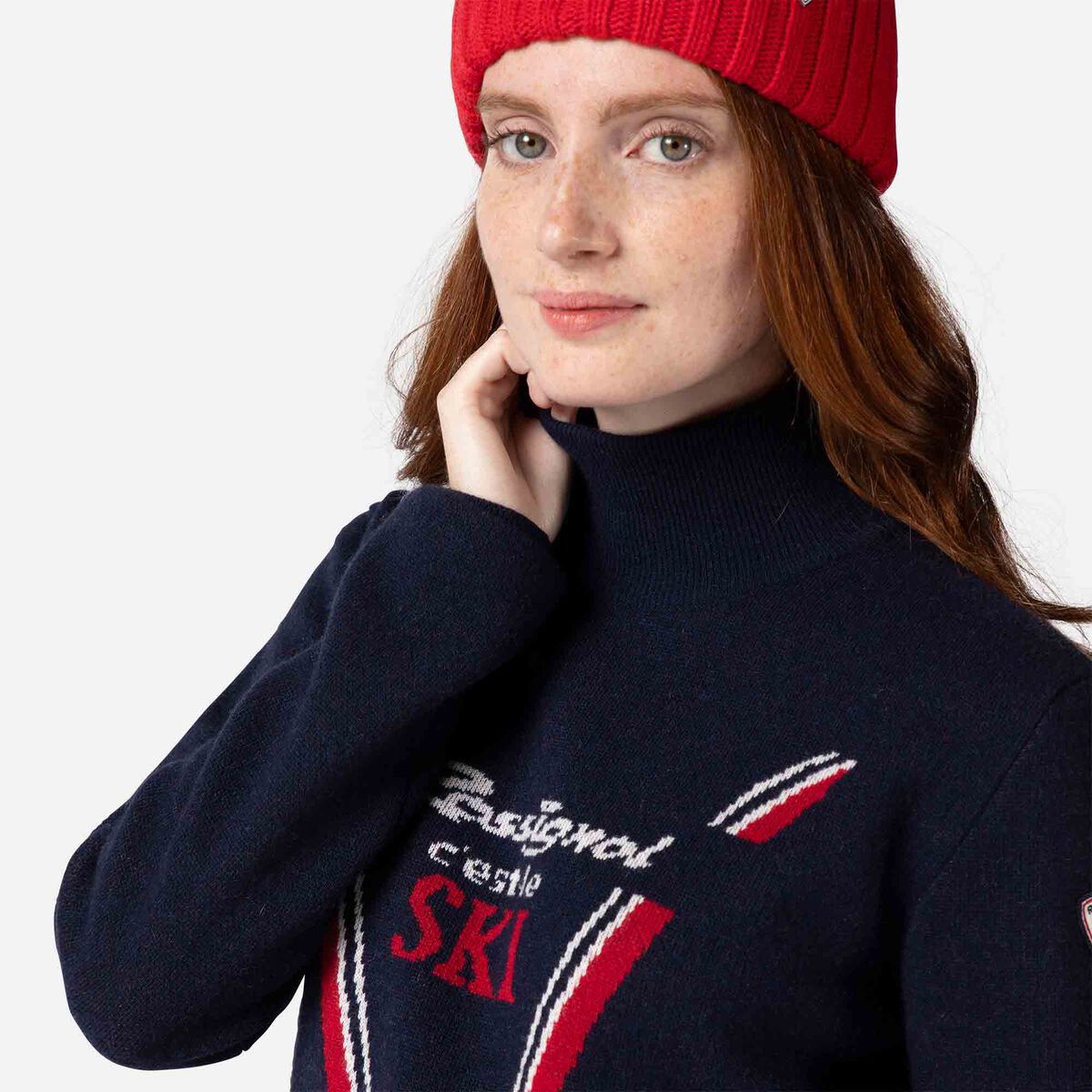 Rossignol Women's Victoire Turtleneck Knit Sweater blue