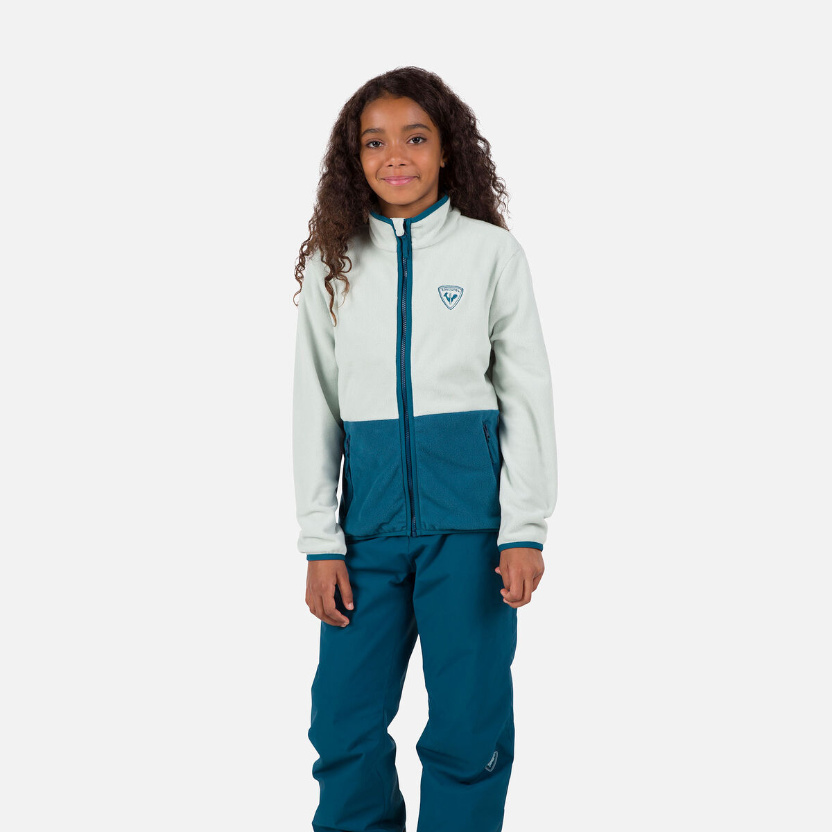 Rossignol Junior-Fleecejacke mit durchgehendem Reißverschluss Strawpile Blue