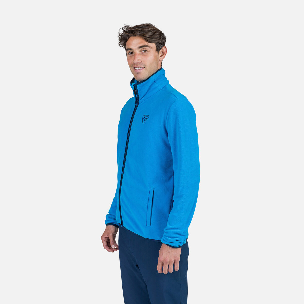 Rossignol Herrenfleecejacke mit durchgehendem Reißverschluss Strawpile Blue