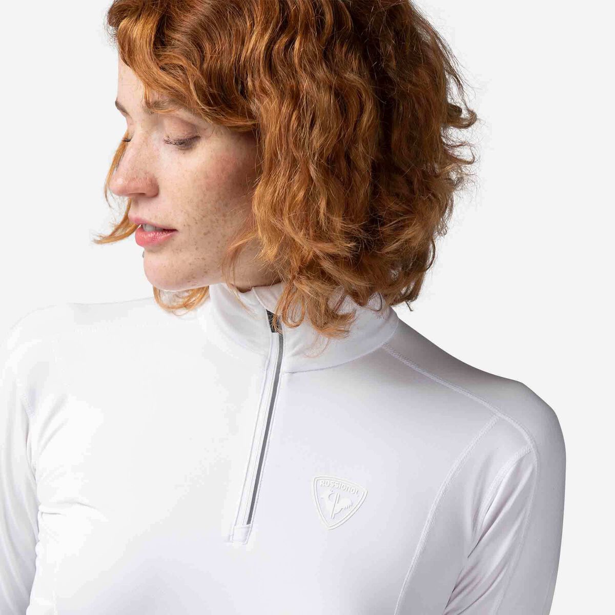 Rossignol Camiseta interior con media cremallera Classique para mujer white
