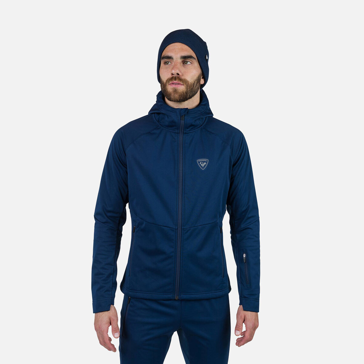 Rossignol Men's Genetys Hooded Soft Shell Jacket Blue