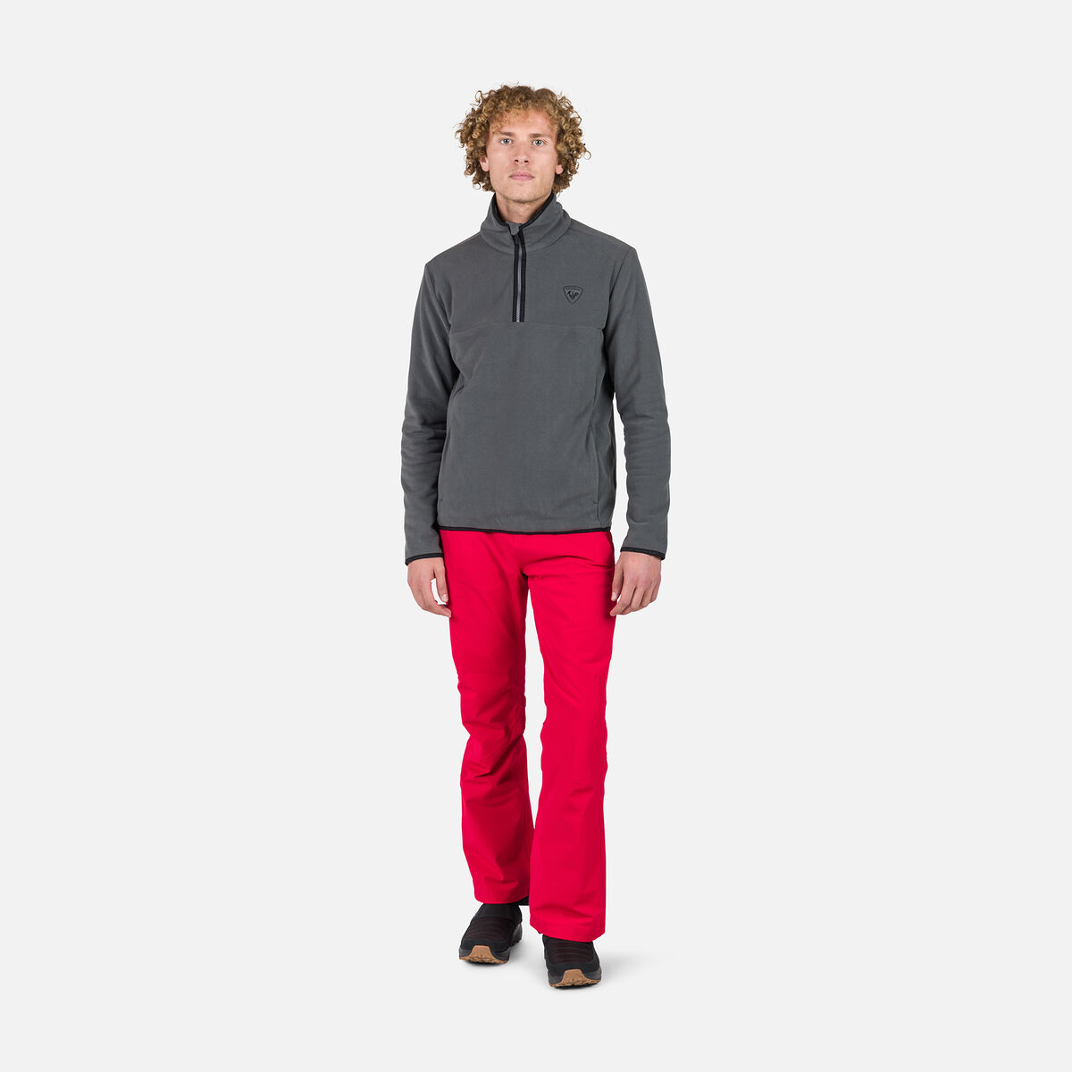 Rossignol Haut en polaire à demi-zip homme Strawpile Grey