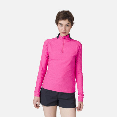 Rossignol Pullover donna da escursionismo con mezza zip Melange pinkpurple