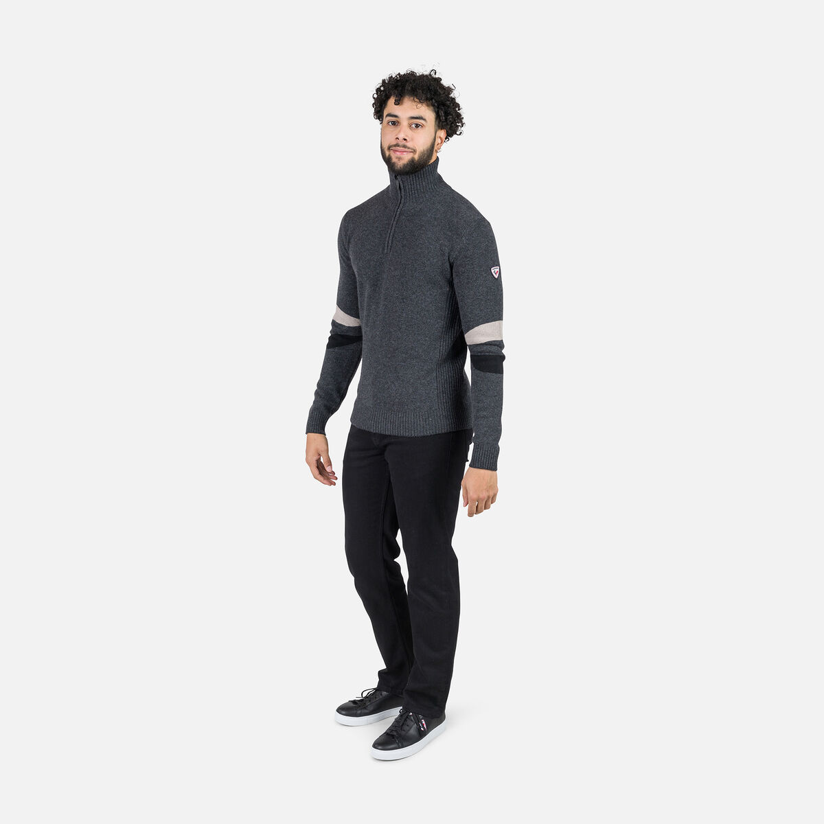 Rossignol Pull en maille à demi-zip homme Signature Grey