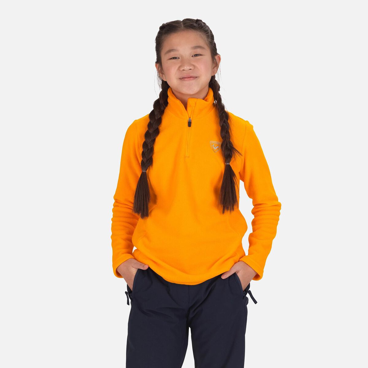 Rossignol Girls' Half-Zip Fleece Orange