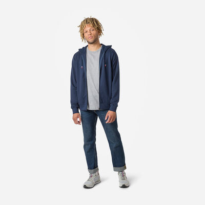 Rossignol Men's full-zip hooded logo fleece sweatshirt blue