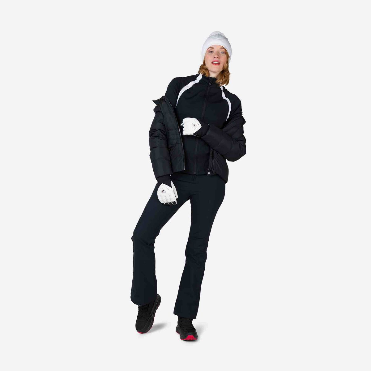 Rossignol Aerial Damenfleecepullover mit durchgehendem Reißverschluss Black
