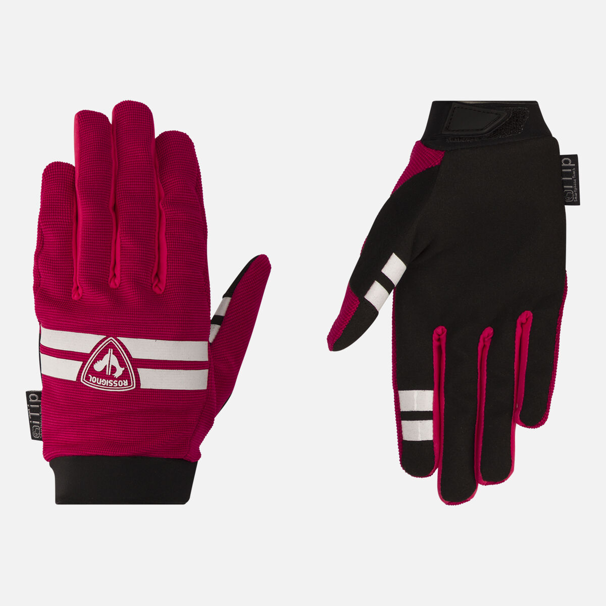Rossignol Women's full-finger mountain bike gloves Pink/Purple