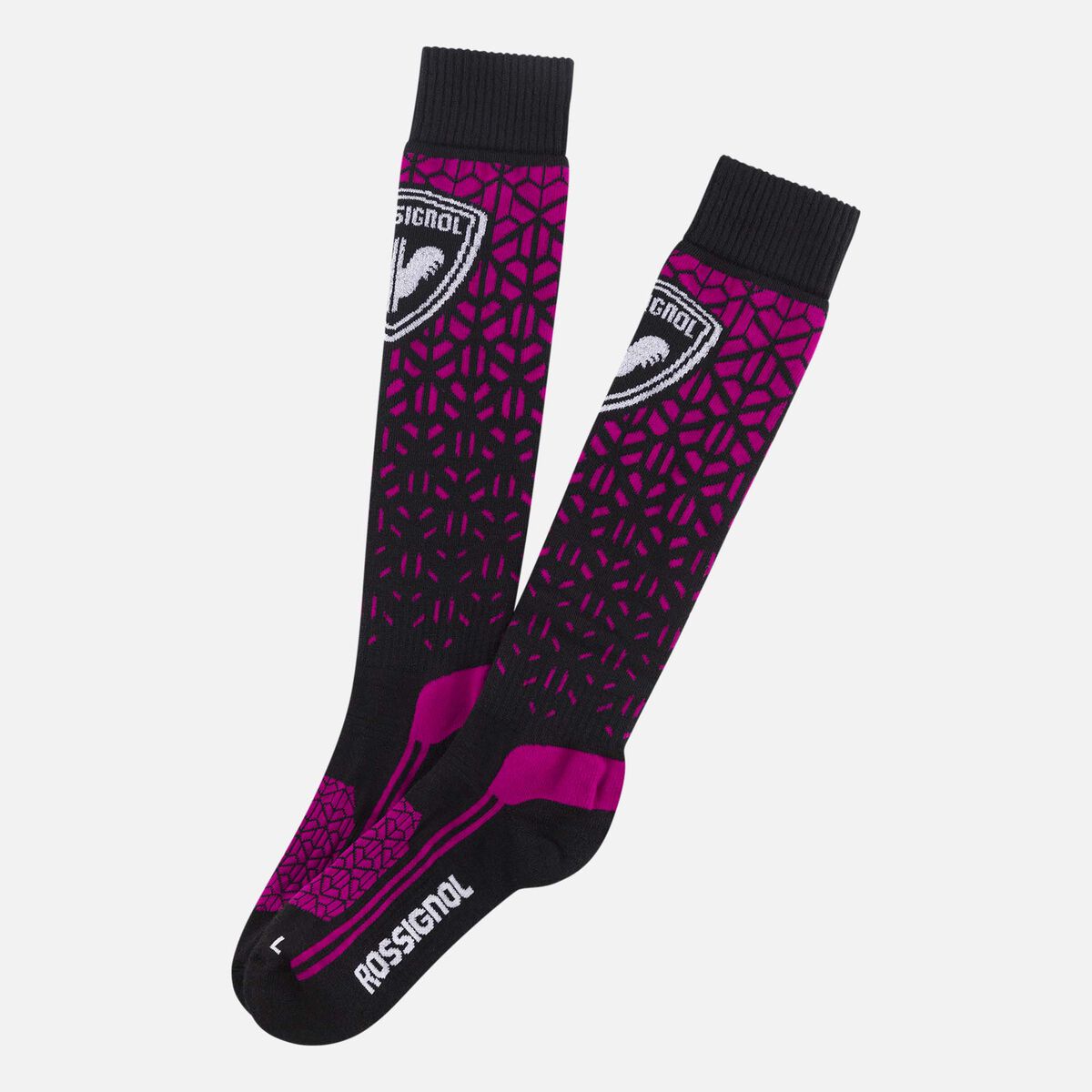 Rossignol Women's Wool and Silk Ski Socks Pink/Purple
