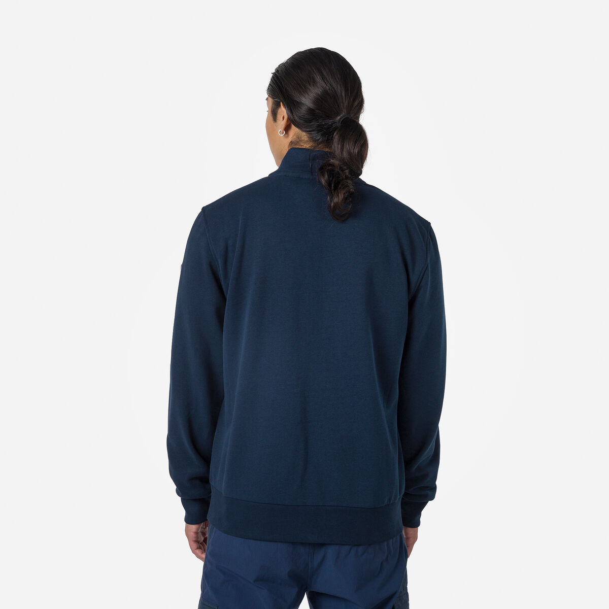 Rossignol Men's full-zip logo cotton sweatshirt Blue