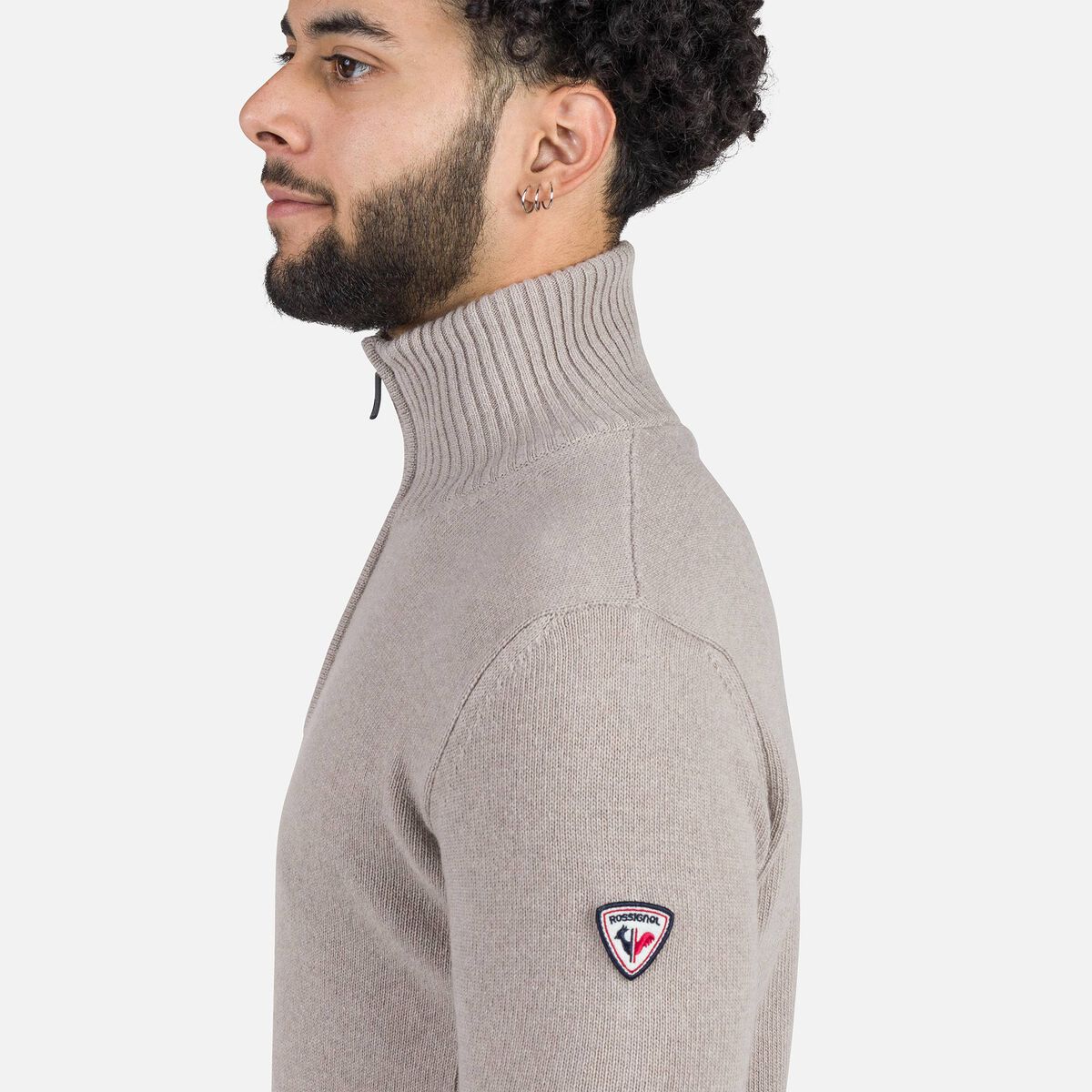 Rossignol Pull en maille à demi-zip homme Signature grey