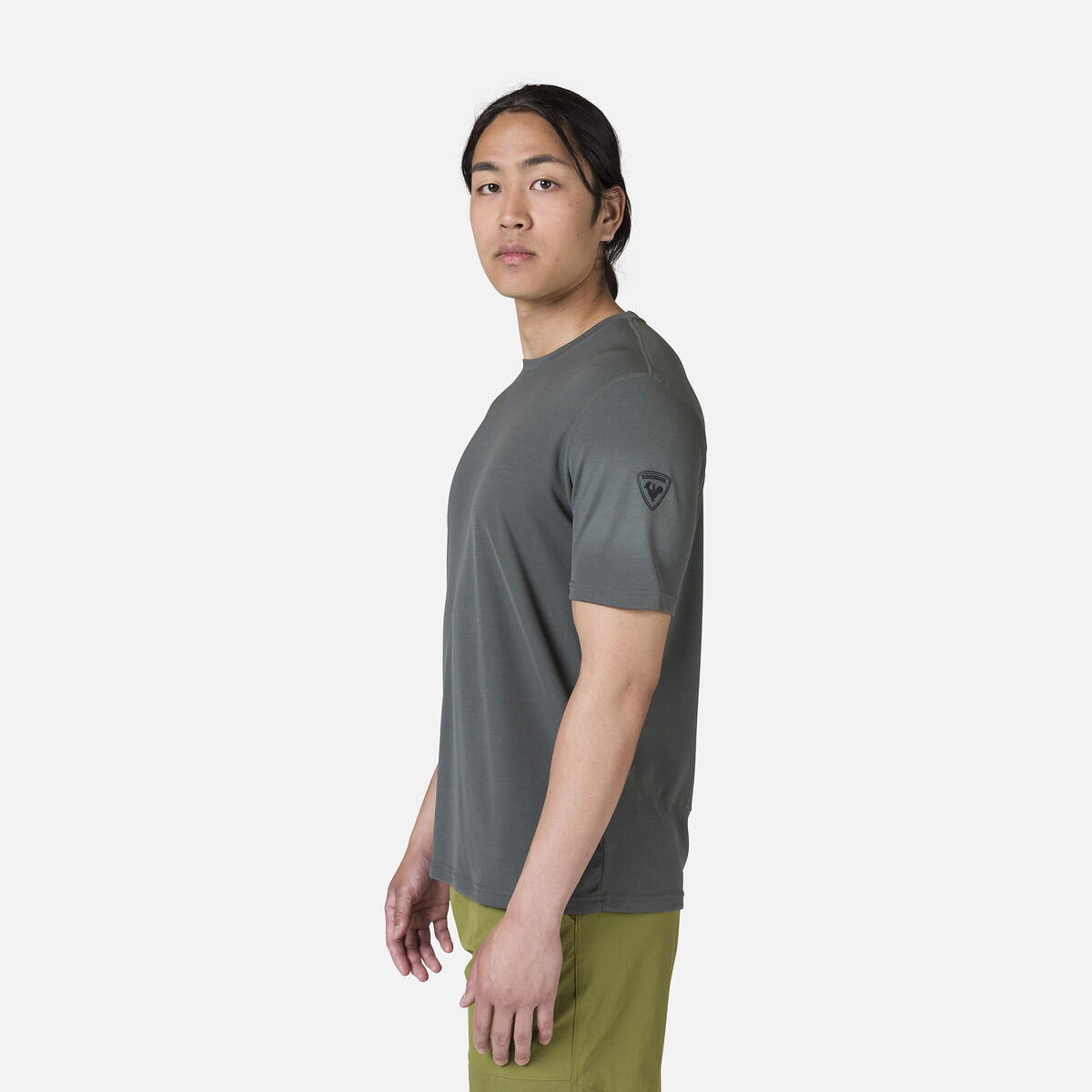 Rossignol Einfarbiges Wander-T-Shirt für Herren Grey