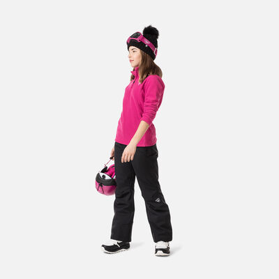 Rossignol Fleeceoberteil mit halbem Reißverschluss für Mädchen pinkpurple