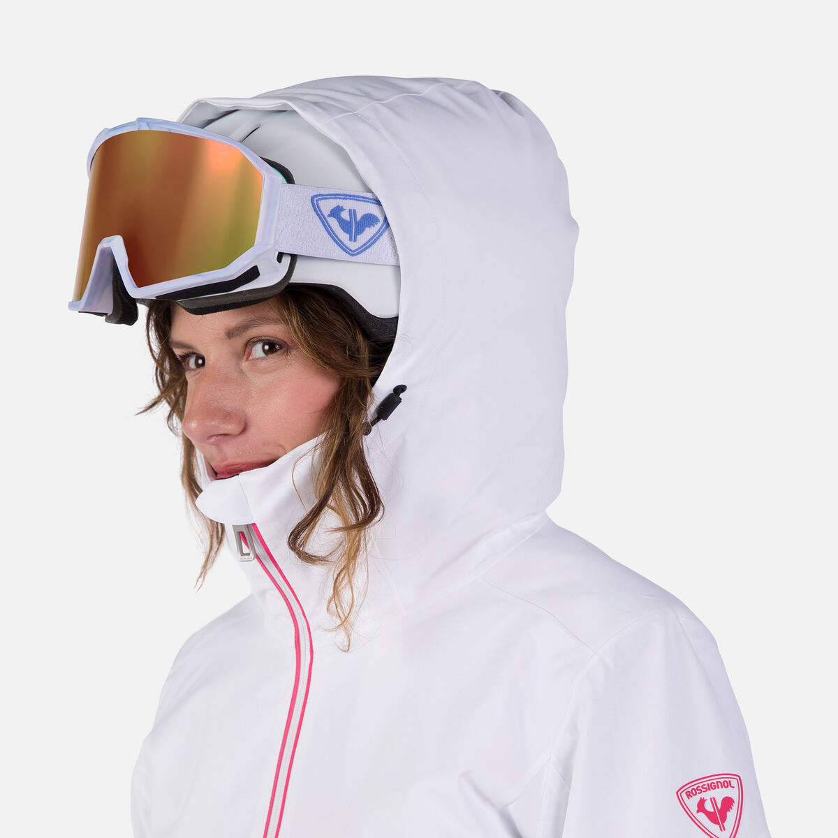 Rossignol Damenskijacke Strawpile white