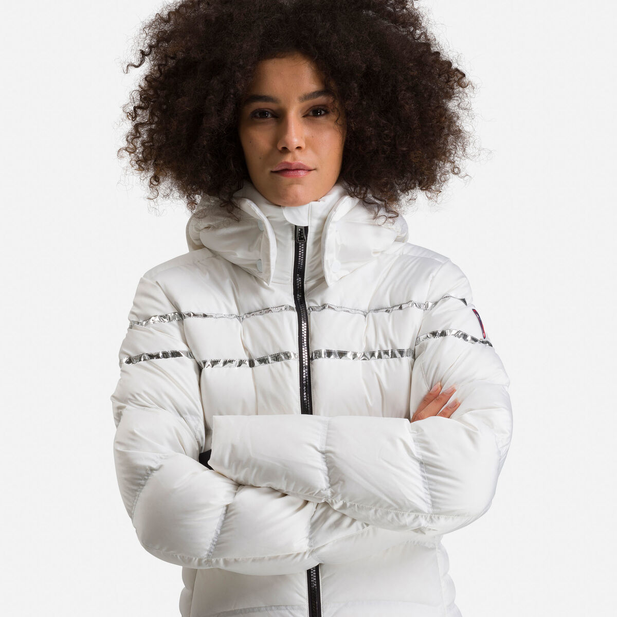 Rossignol Women's Hiver Satin Ski Jacket white