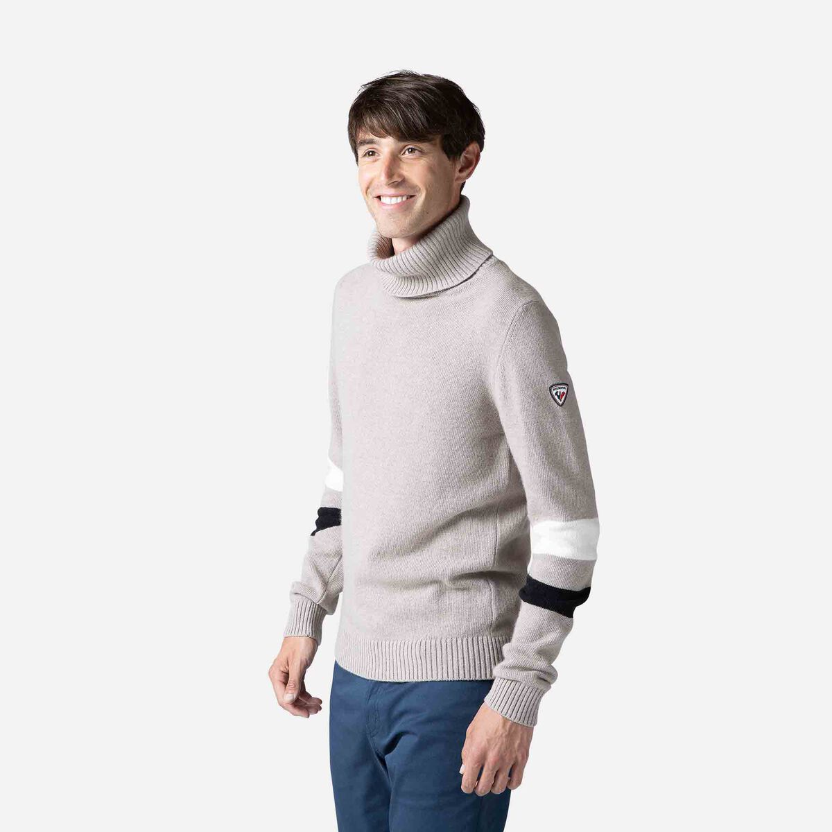 Rossignol Men's Signature Roll-Neck Sweater Grey