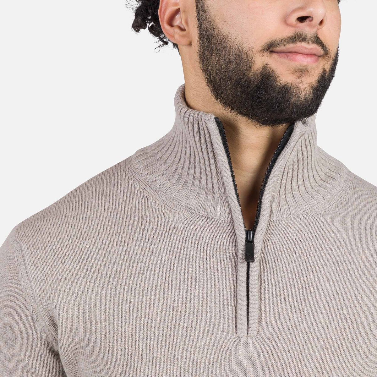 Rossignol Herrenstrickpullover mit halblangem Reißverschluss Signature grey