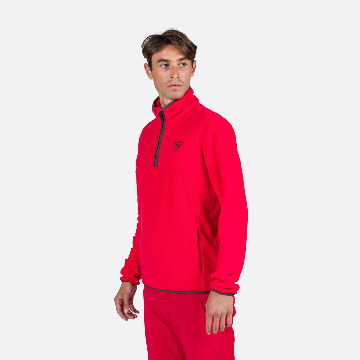 Rossignol Men's Strawpile Half-Zip Fleece Top Red