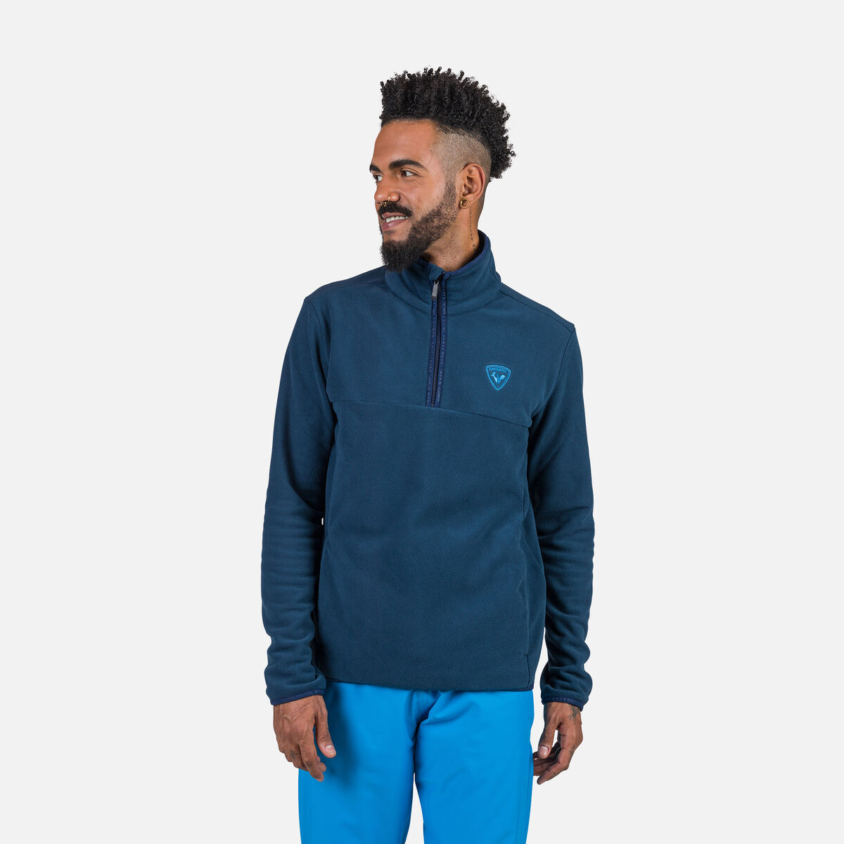 Rossignol Haut en polaire à demi-zip homme Strawpile Blue