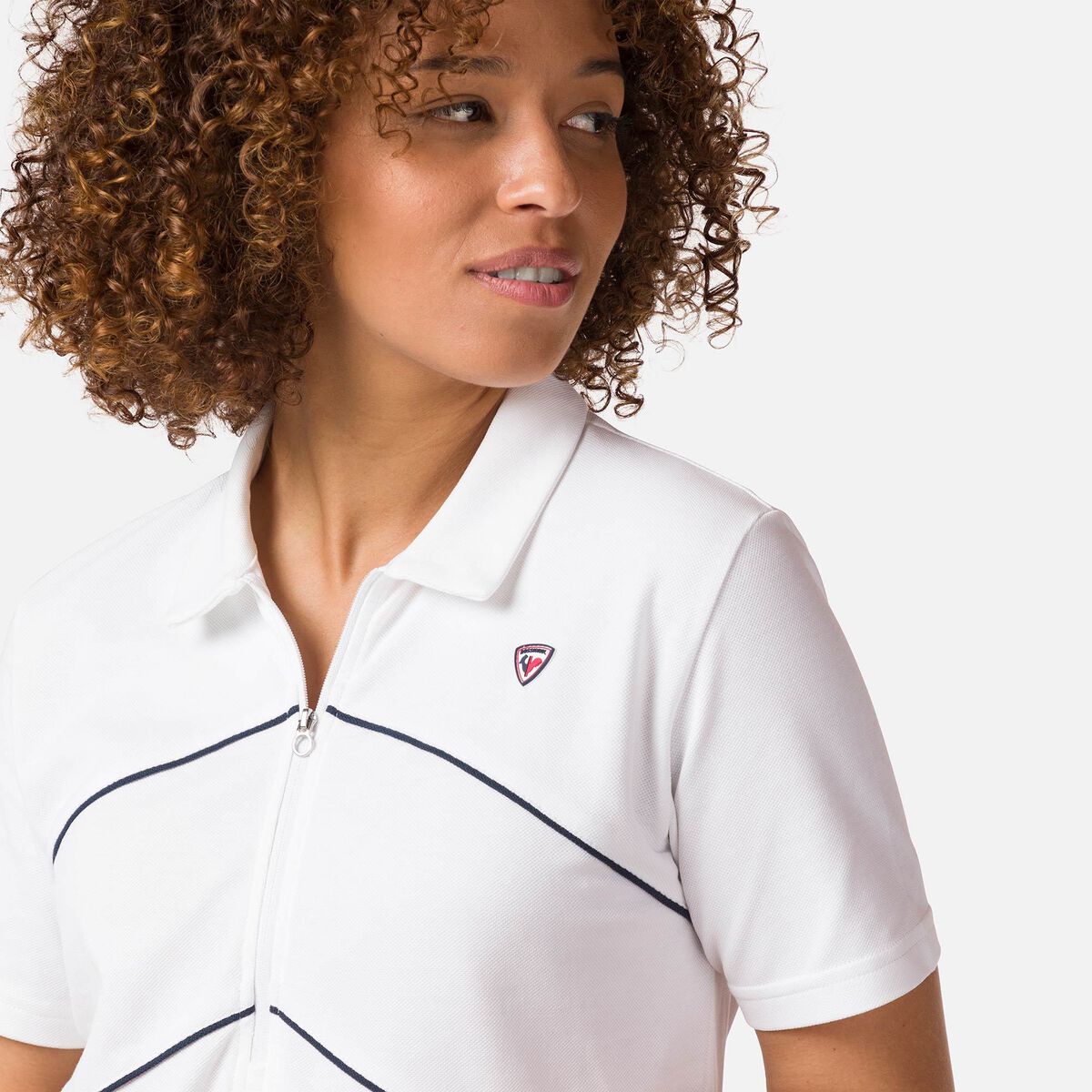 Rossignol Robe polo femme en coupe ample white