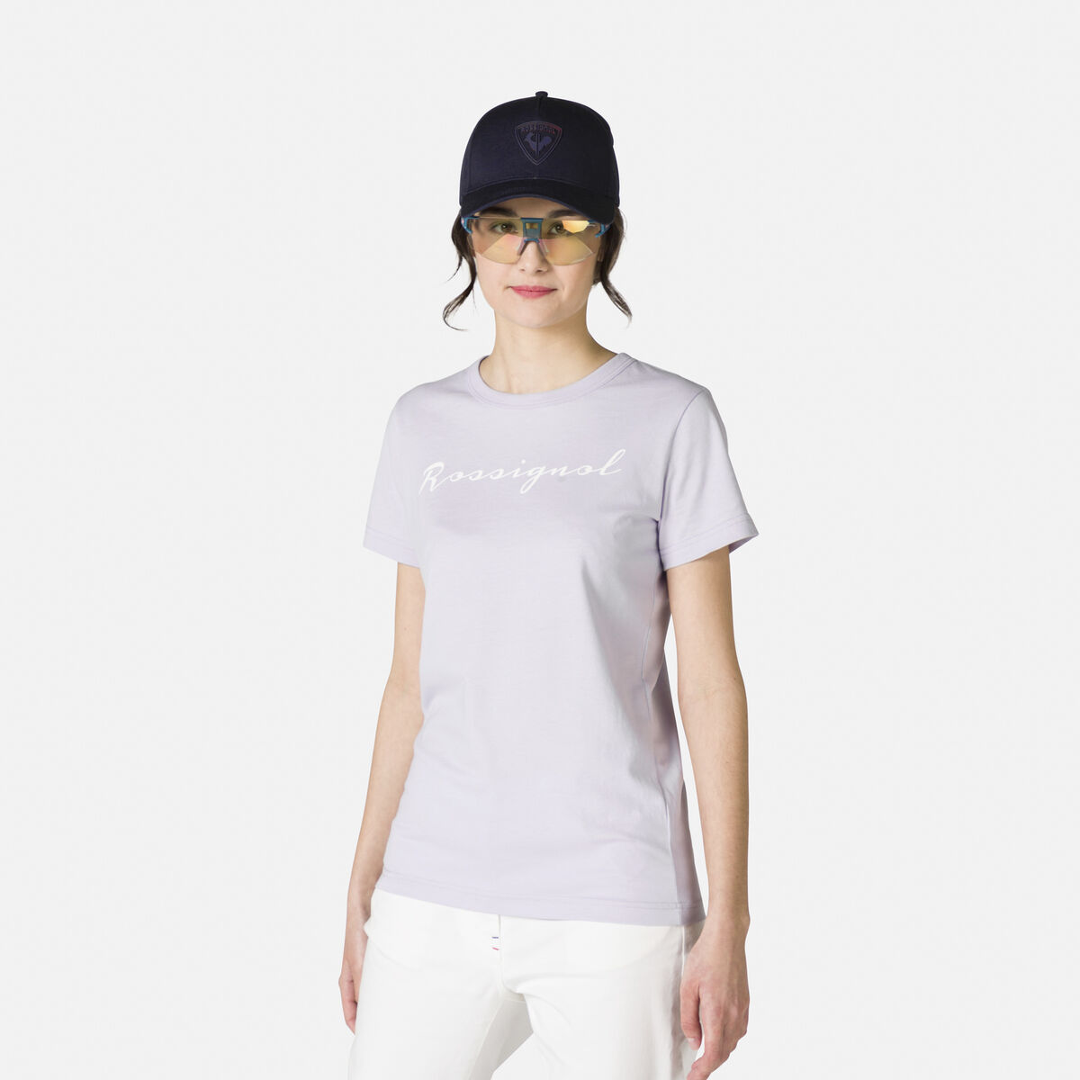 Rossignol Logo Damen-T-Shirt Pink/Purple