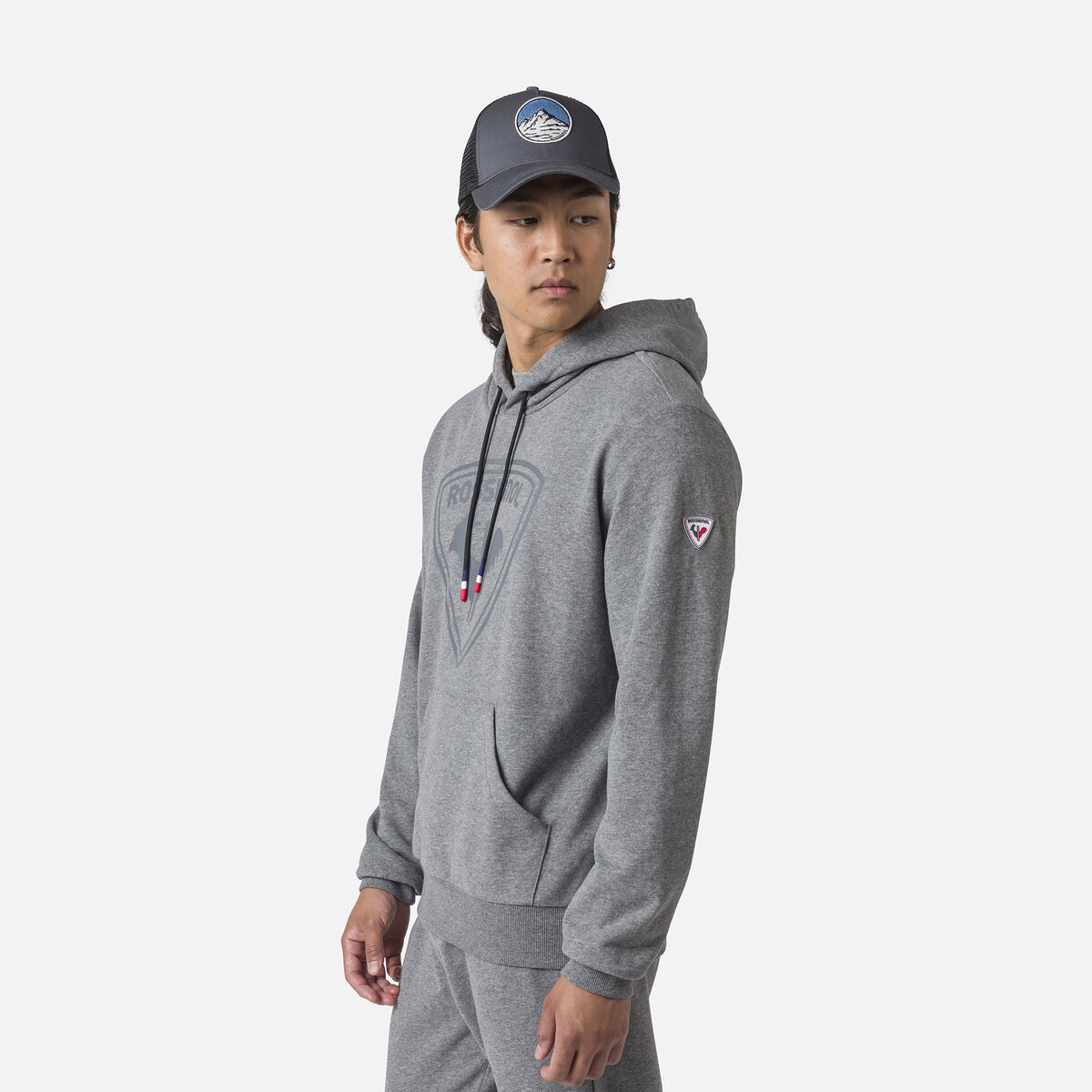 Rossignol Sweat à capuche molletonné Logo Homme Grey