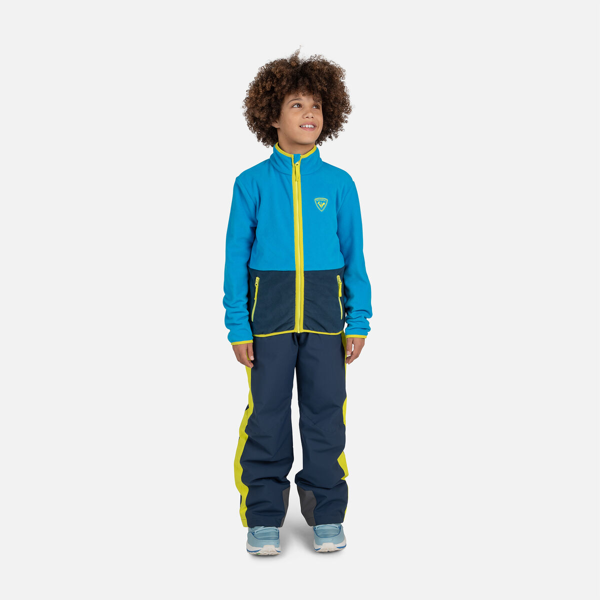 Rossignol Junior-Fleecejacke mit durchgehendem Reißverschluss Strawpile Blue