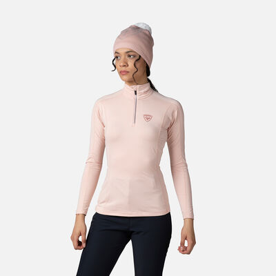 Rossignol Camiseta interior con media cremallera Classique para mujer pinkpurple