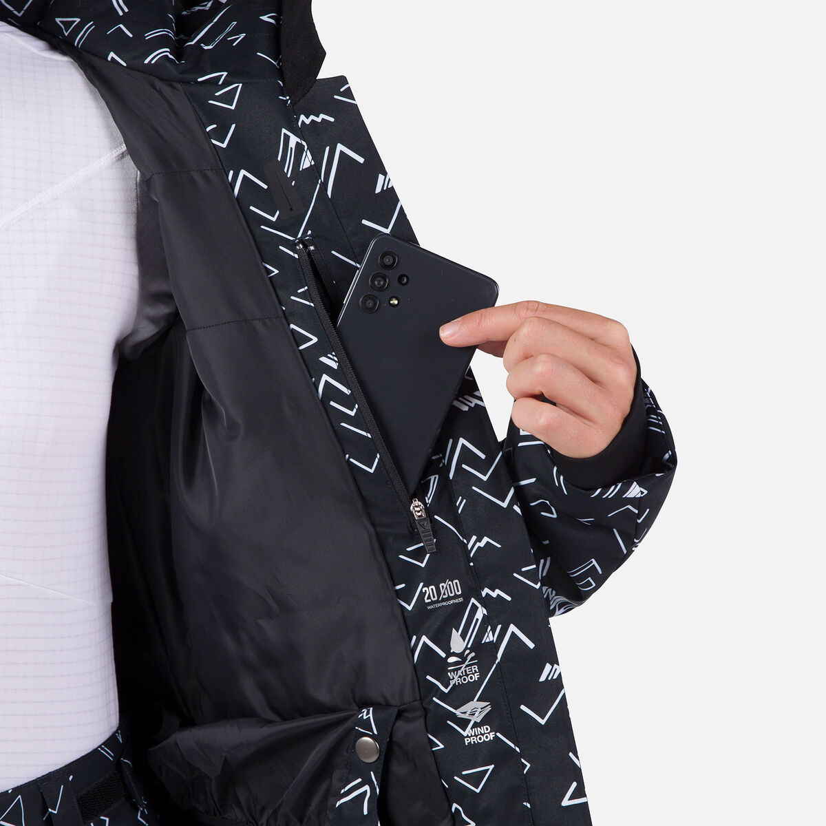 Rossignol Damensteppjacke mit Print Staci black