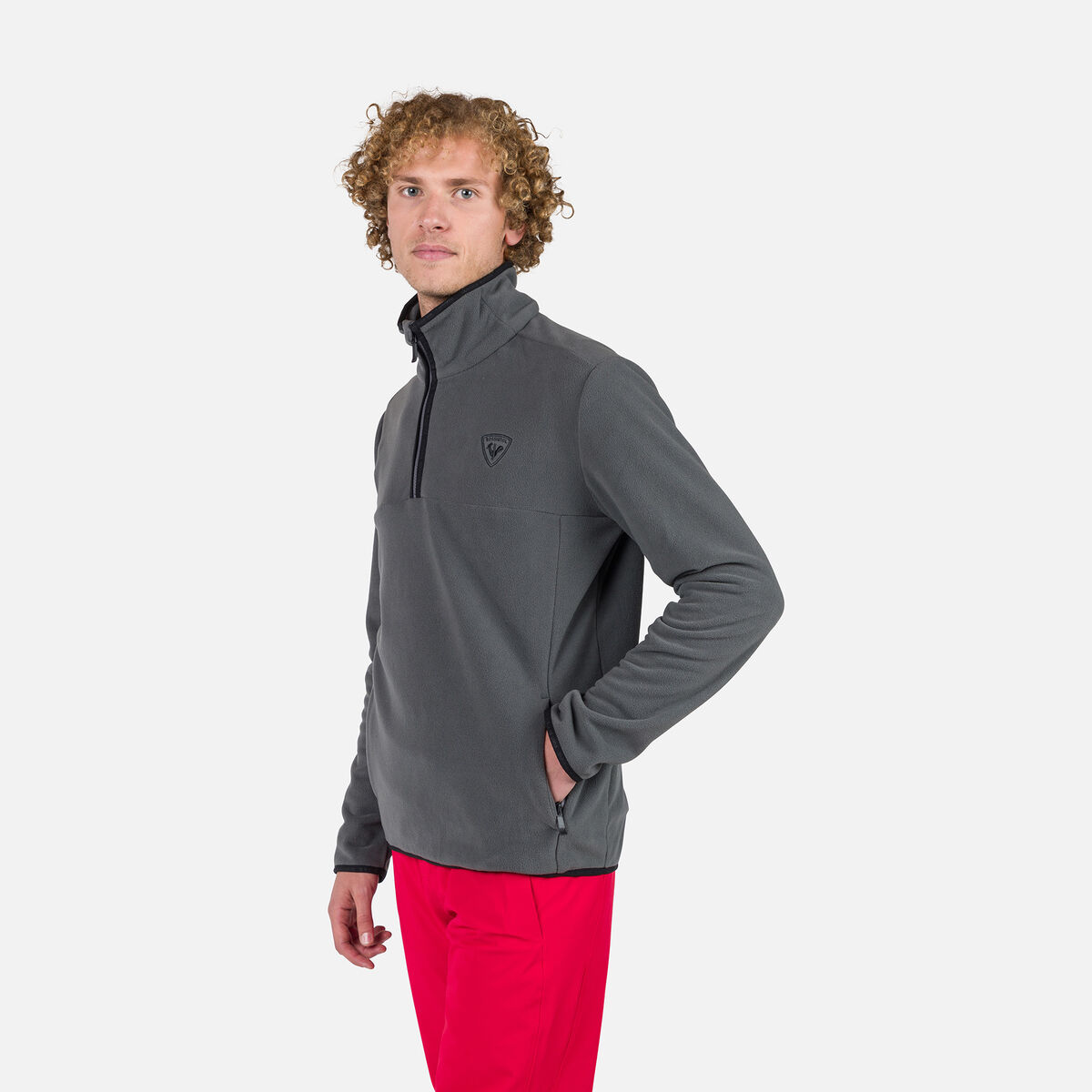 Rossignol Haut en polaire à demi-zip homme Strawpile Grey