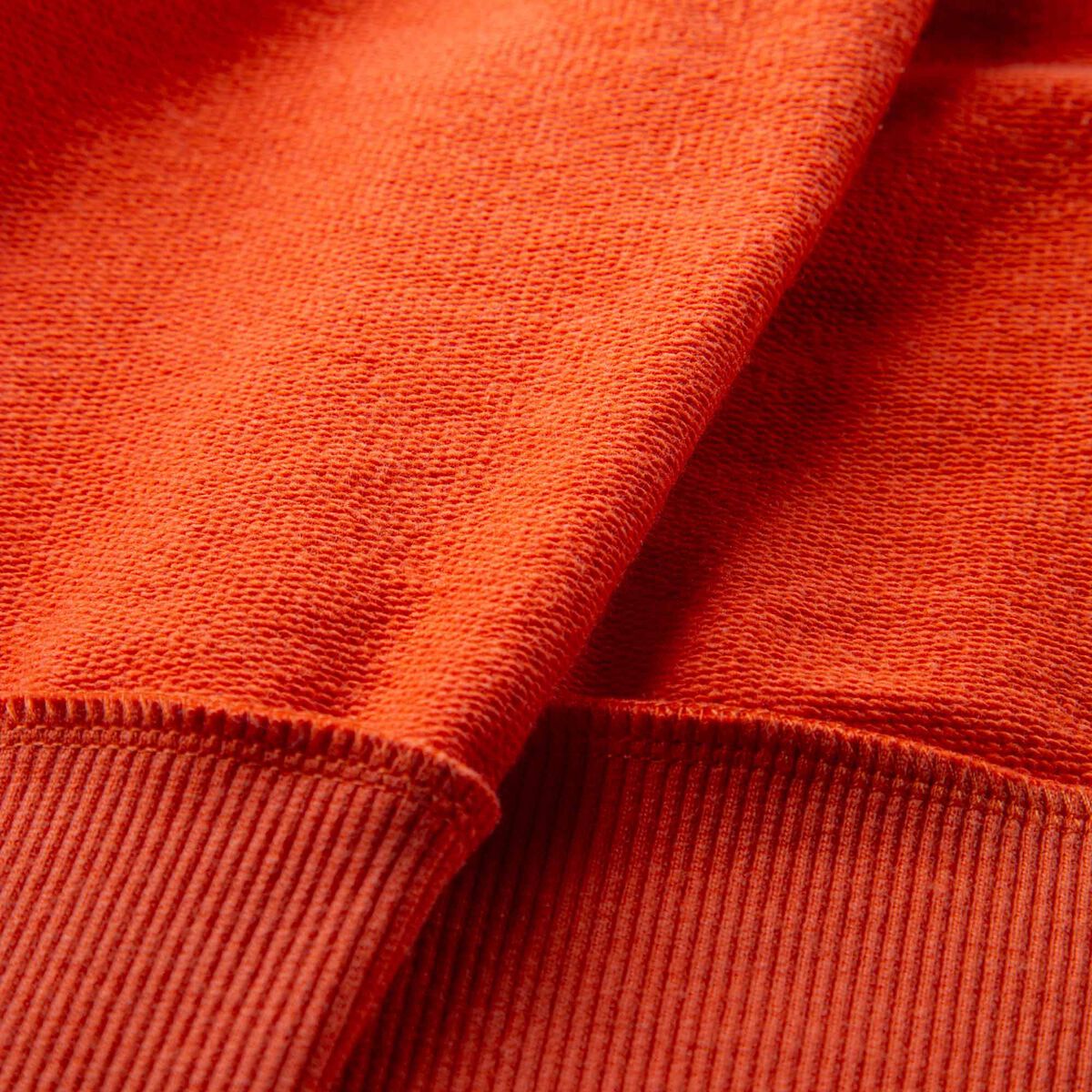 Rossignol Men's logo cotton sweatshirt round neck orange