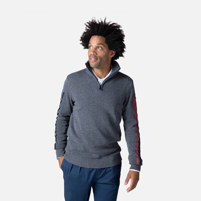 Rossignol Men's Signature Sleeve Knit Sweater grey