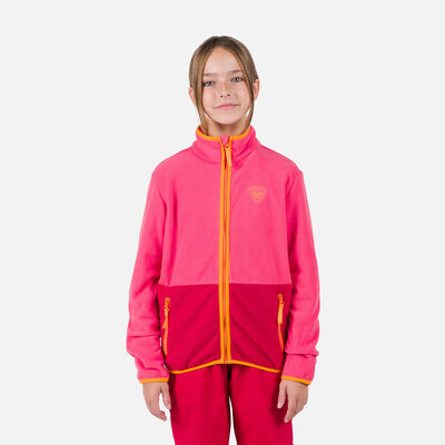 Rossignol Junior-Fleecejacke mit durchgehendem Reißverschluss Strawpile pinkpurple