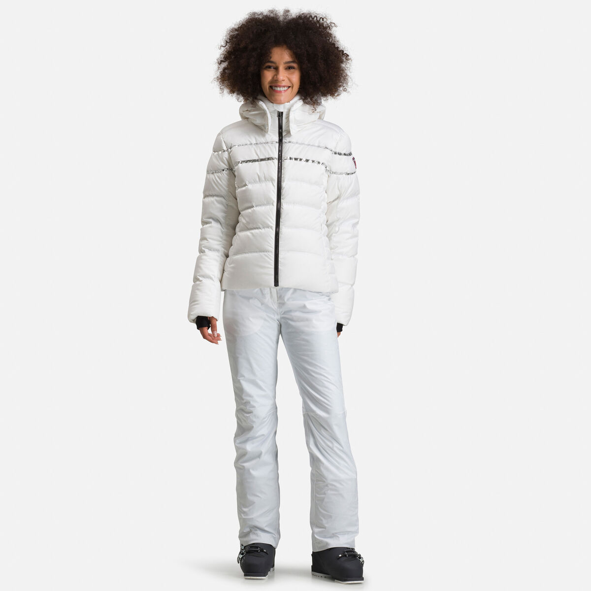 Rossignol Women's Hiver Satin Ski Jacket White