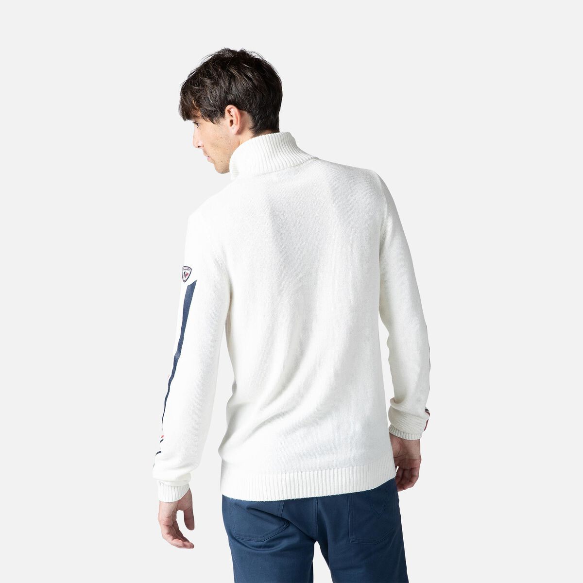Rossignol Pull en maille à manches Signature homme White