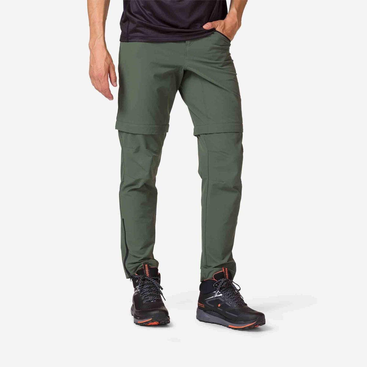 Rossignol Men's lightweight convertible zip-off pants Green