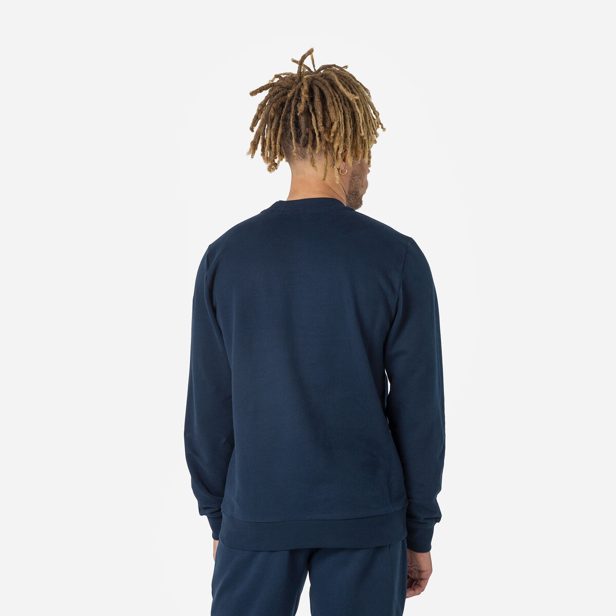 Rossignol Herrensweatshirt aus Baumwolle mit Logo und Rundhalsausschnitt Blue