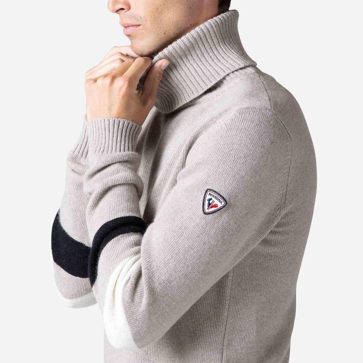 Rossignol Men's Signature Roll-Neck Sweater grey
