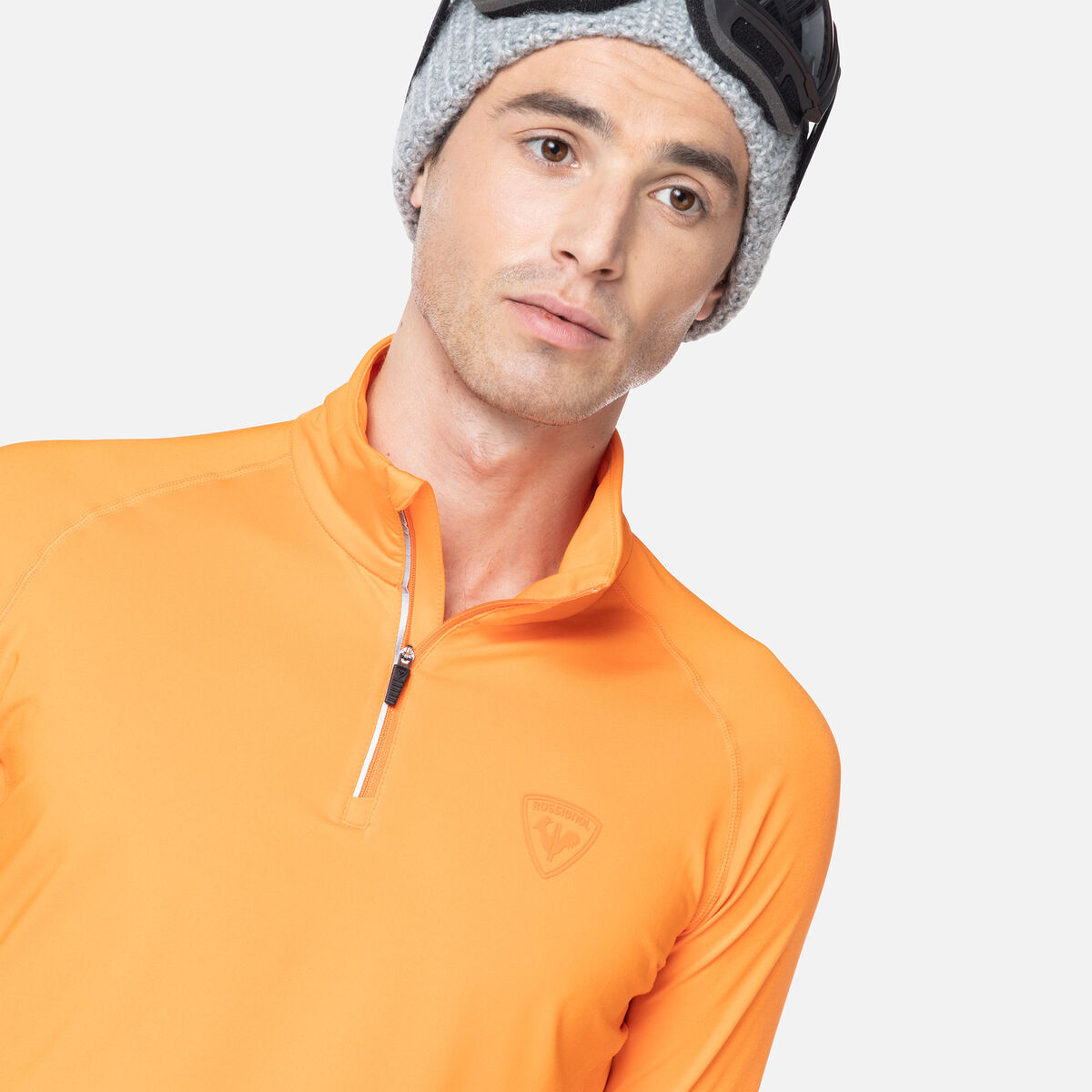 Rossignol Camiseta interior con media cremallera Classique para hombre orange
