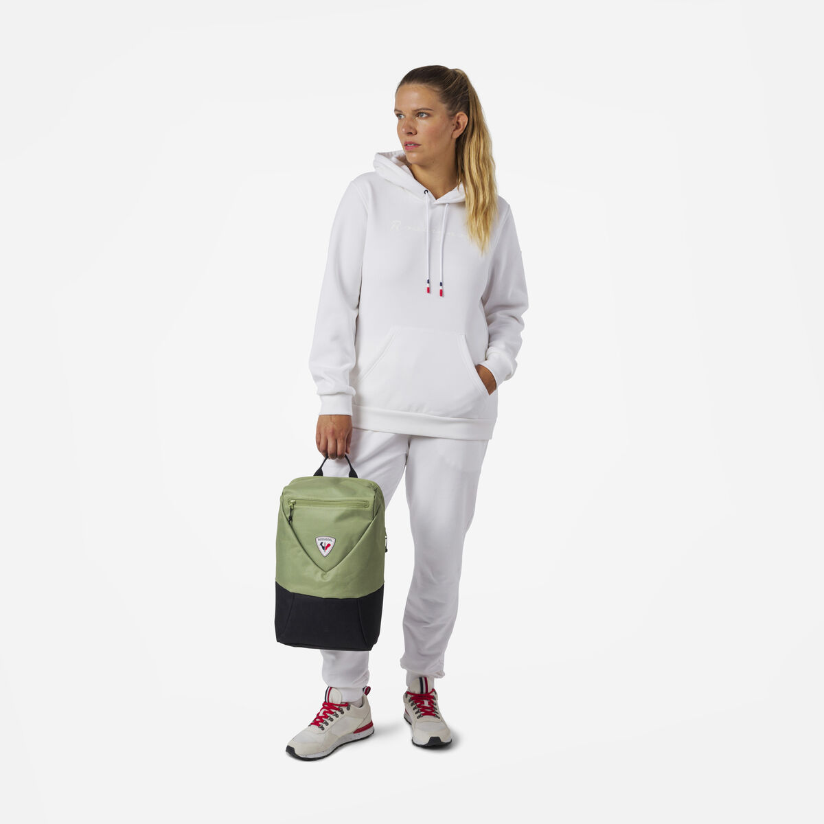 Rossignol Women's hooded logo fleece sweatshirt White