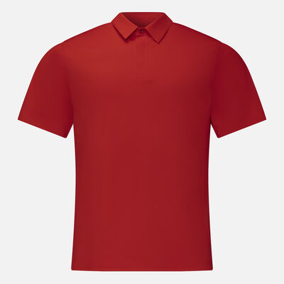 Rossignol Men's lightweight breathable polo shirt red