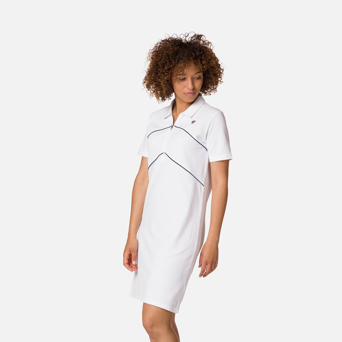 Rossignol Robe polo femme en coupe ample White