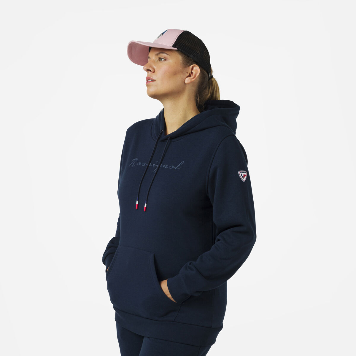 Rossignol Sweat à capuche molletonné Logo Femme Blue