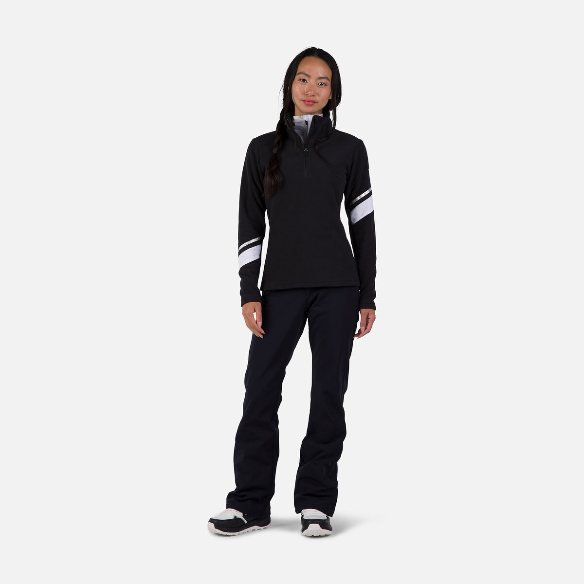 Rossignol Women's Strawpile Half-Zip Fleece Top Black