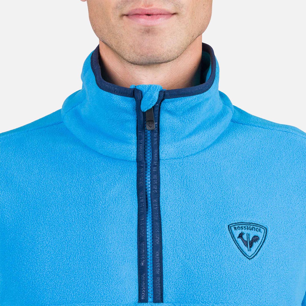 Rossignol Men's Strawpile Half-Zip Fleece Top blue