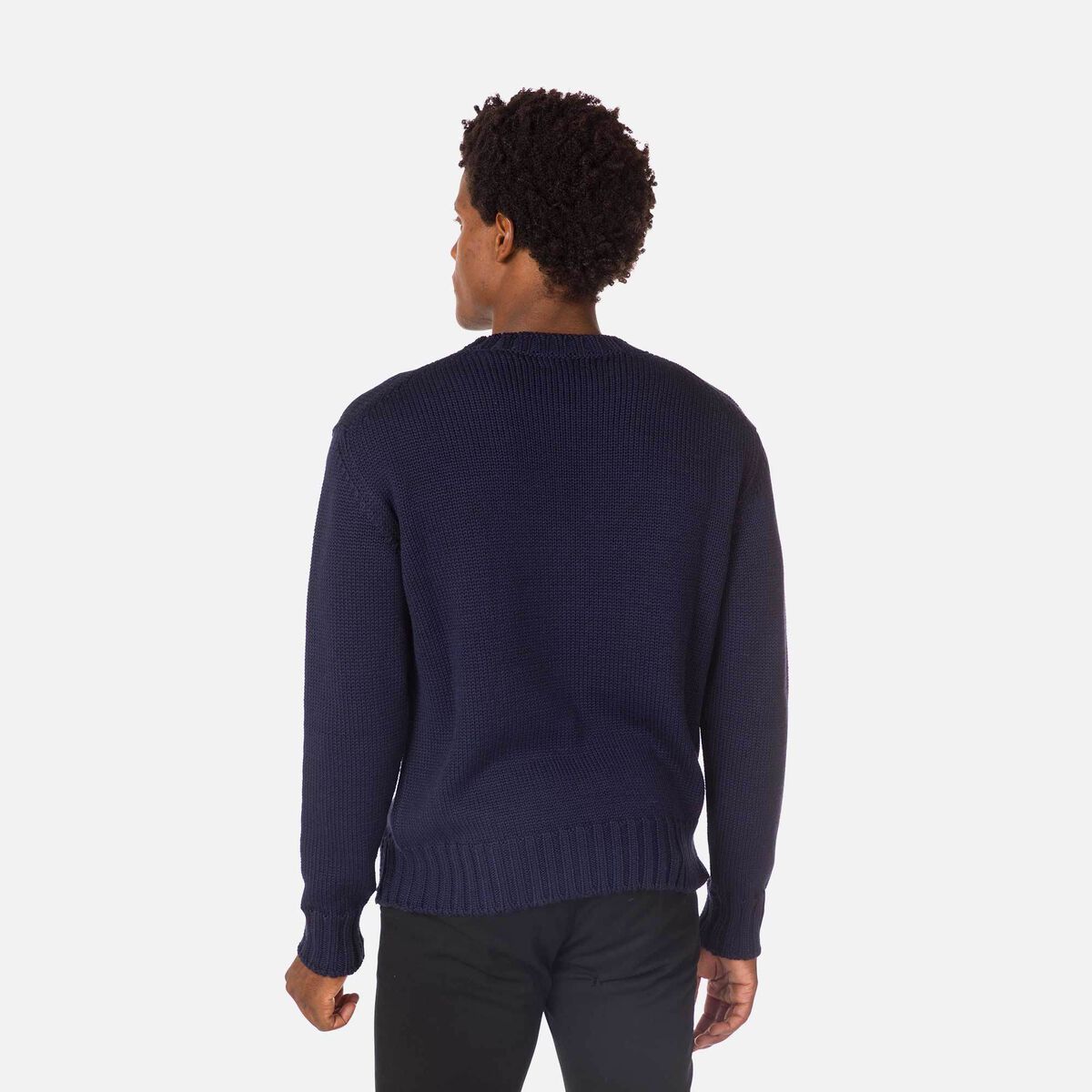 Rossignol Men's Over Round-Neck Knit Sweater Blue