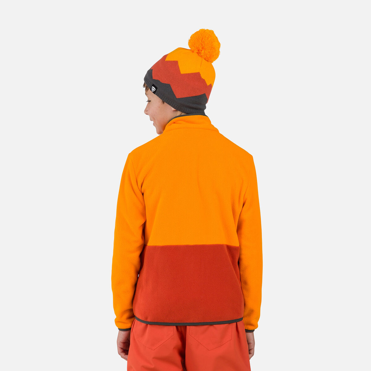 Rossignol Junior-Fleecejacke mit durchgehendem Reißverschluss Strawpile Orange