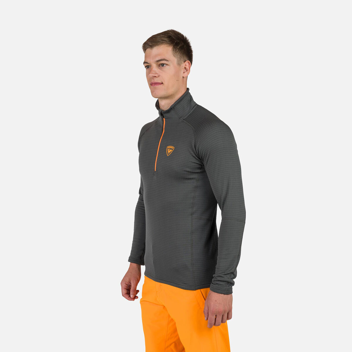 Rossignol Maglia in pile uomo con mezza zip Blackside Grey