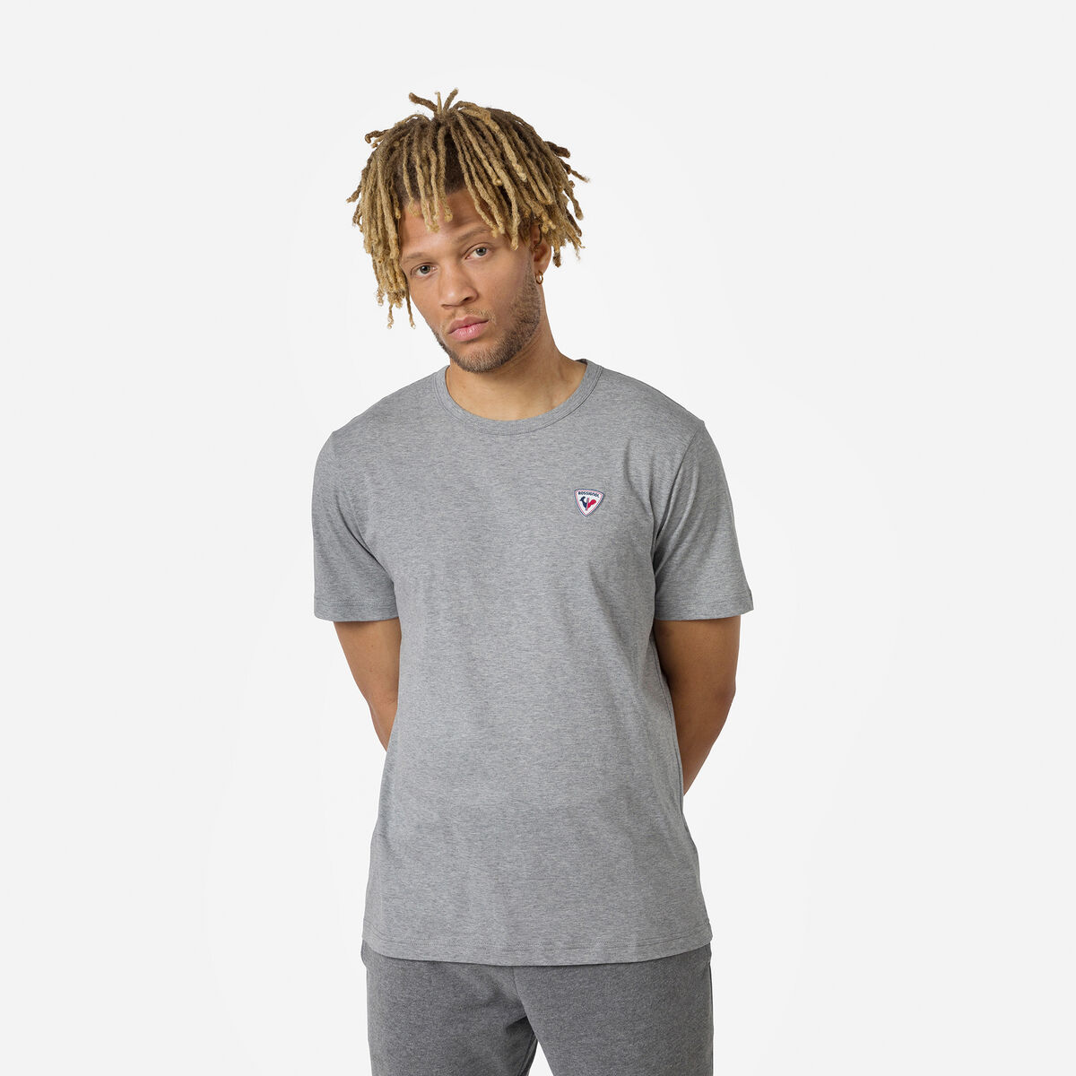 Rossignol Einfarbiges Logo Herren-T-Shirt Grey
